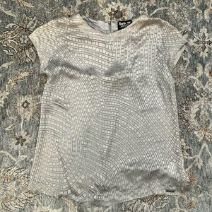 Silver Barbour silk top